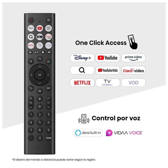 Smart TV QLED Hisense 65" 4K UHD VIDAA (65Q6QV)