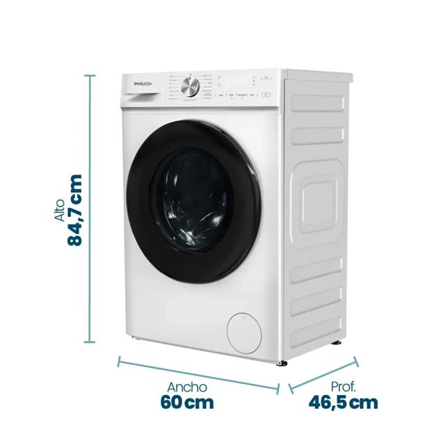 Lavarropas Philco Carga Frontal Inverter 6 kg 1000 RPM Blanco (94PHLF62BN)