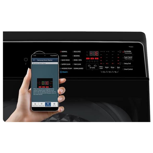 Lavarropas Samsung Carga Superior Digital Inverter 11 kg 700 RPM Negro (WA80F11)