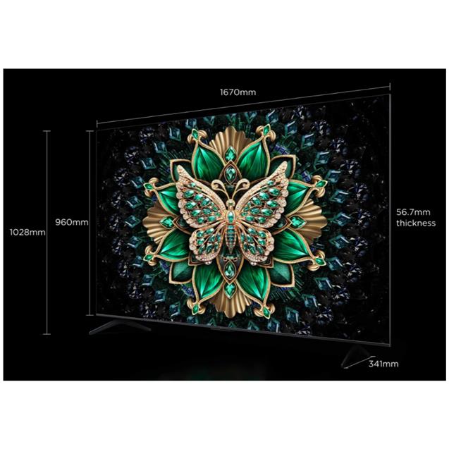 Smart TV QLED Mini LED TCL 75" 4K UHD Google TV-RV (75C6K-F)