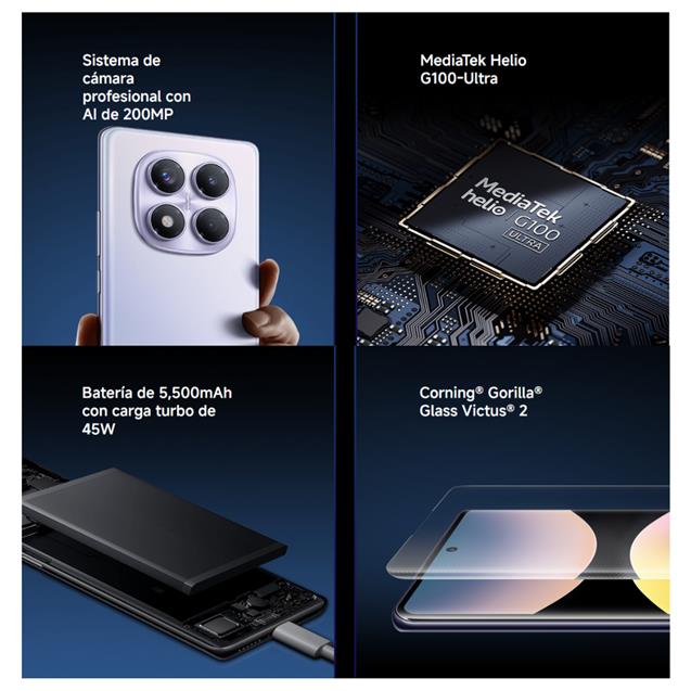 Celular Xiaomi Redmi Note 14 Pro 8 GB 256 GB 5G Aurora Purple