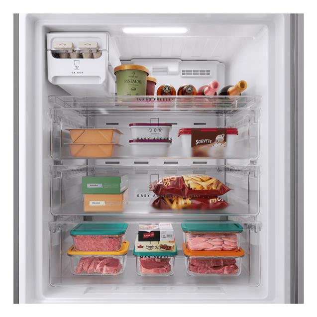 Heladera con Freezer Whirlpool XpertAI No Frost Inverter Plateada 530 Litros (WRE66AK)