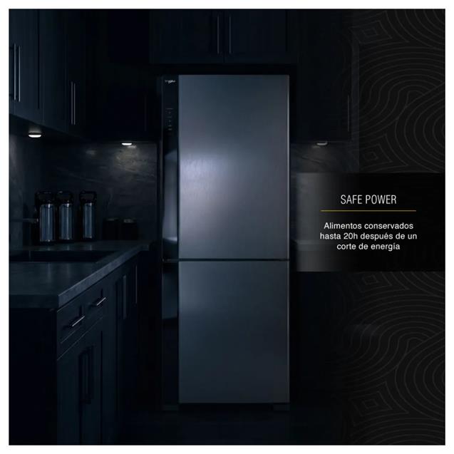 Heladera con Freezer Whirlpool XpertAI No Frost Inverter Plateada 530 Litros (WRE66AK)
