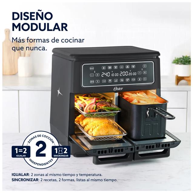Freidora Oster 11Lts S/Aceite Flex Negro (AF11M)