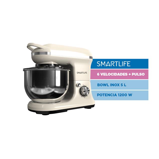 Batidora Planetaria Smartlife 1200w  5 Lts Beige (SM030I)