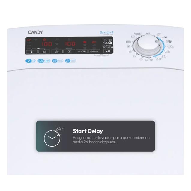 Lavarropas Candy Carga Superior 7 kg 1200 rpm Blanco (CSTG272D11-12)