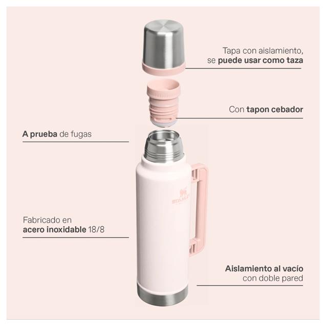 Termo Stanley Clásico 1.4 Lts Asa Plegable Verde (10-13239-006)