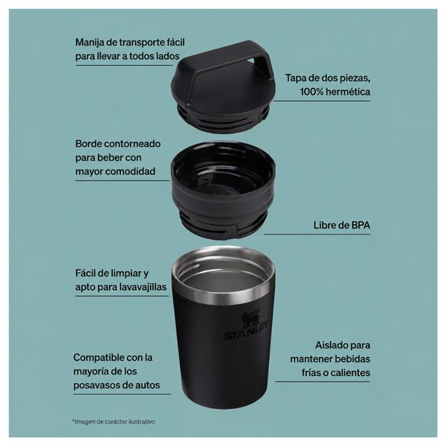 Vaso Stanley Cafe To-Go 236 Ml Cream Gloss (10-12079-096)