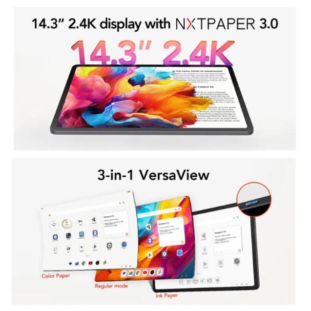 Tablet Tcl Nxtpaper 14,3" 256gb 8gb Flipcase Grey.