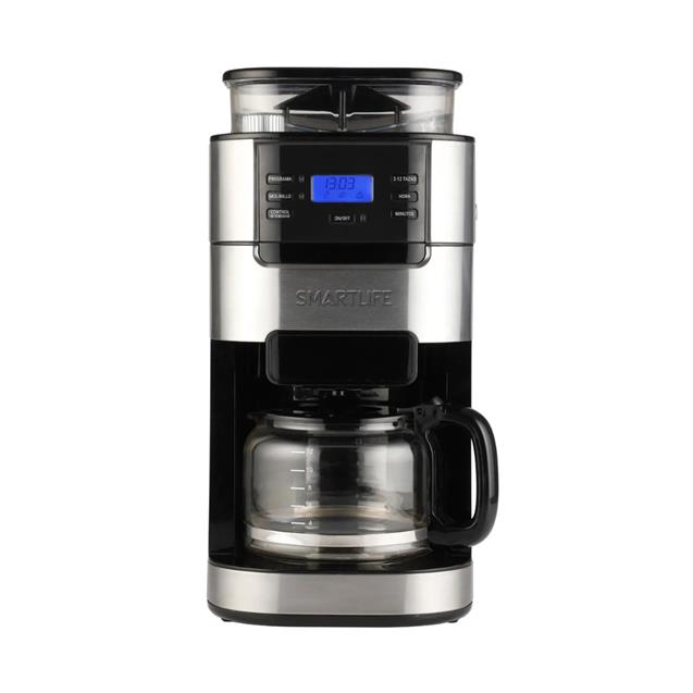 Cafetera de Filtro Smartlife Digital c/molinillo 12 Tazas (CMDG1025)
