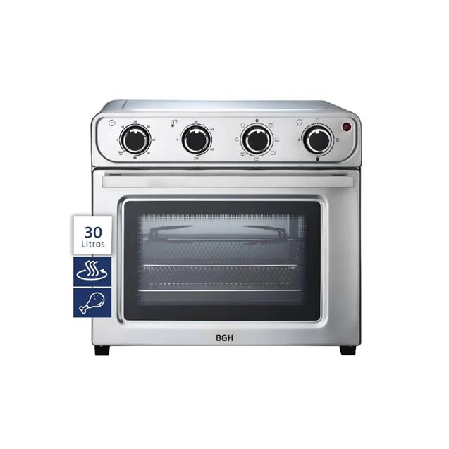 Horno Eléctrico Bgh 30 Lts Spiedo Airfry Inox (BHE30FX25T)