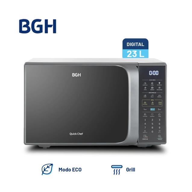 Microondas Bgh 23lts Digital c/grill Silver (B223DS20I)
