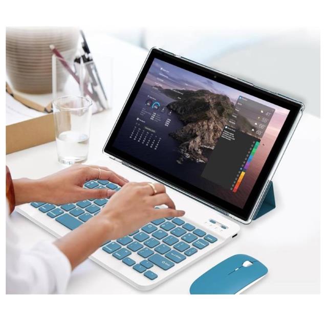 Tablet Iweggo 10,1" 4 GB RAM 128 GB Android 15 con Teclado, Funda, Lápiz y Mouse Azul (X003X1EOJR)