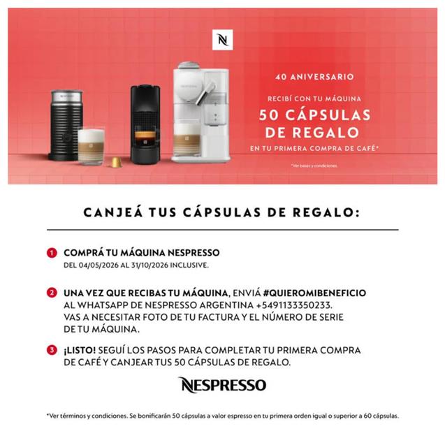 Cafetera Nespresso Inissia Black (D40-AR-BK-NE5-IMPO)