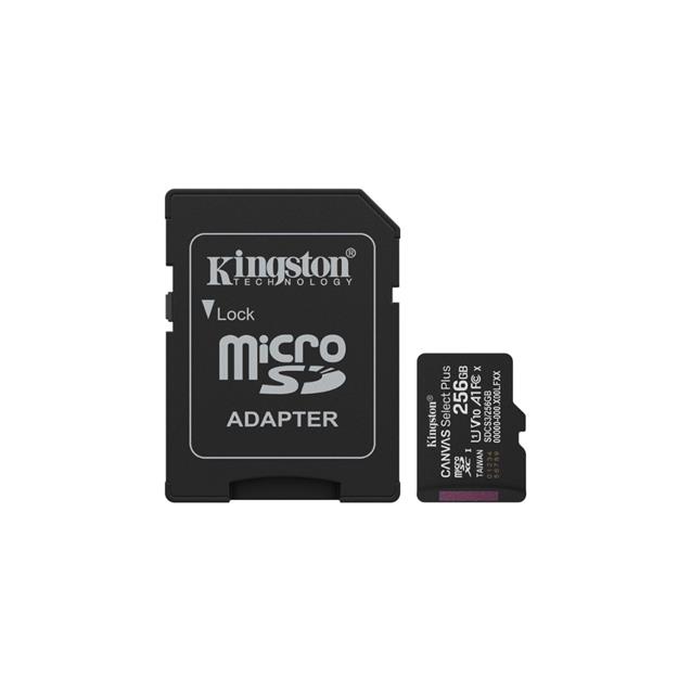 MicroSD KINGSTON 256GB c/Adap Gen3 150MB/s Canvas Plus CL10 (SDCS3/256)