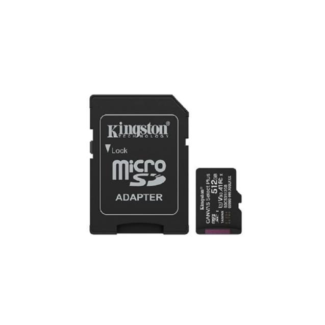 MicroSD KINGSTON 512GB c/Adap Gen3 150MB/s Canvas Plus CL10 (SDCS3/512)