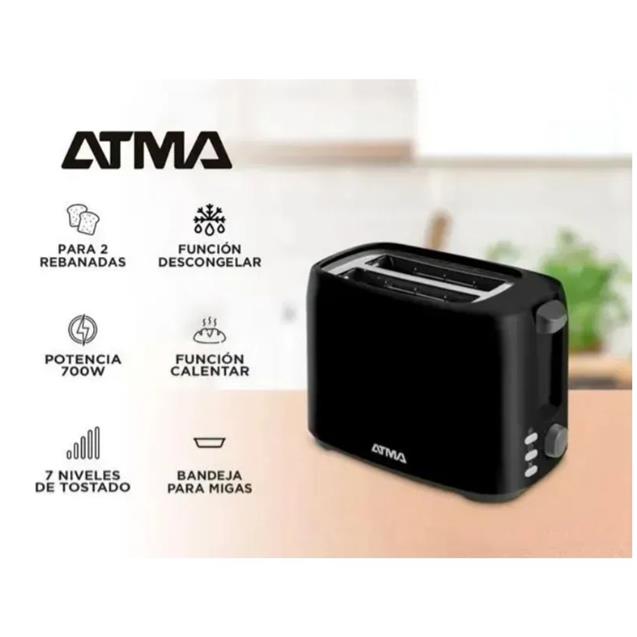 Tostadora Philco 2 Bahias 700w Negro  (TO20BPN)