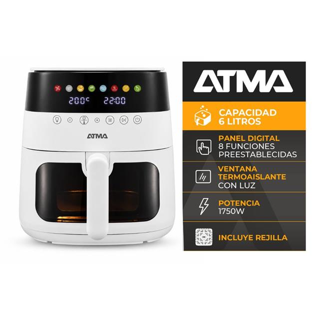 Freidora Atma 6 Lts C/Visor 1750w Blanca (FR246AWP)