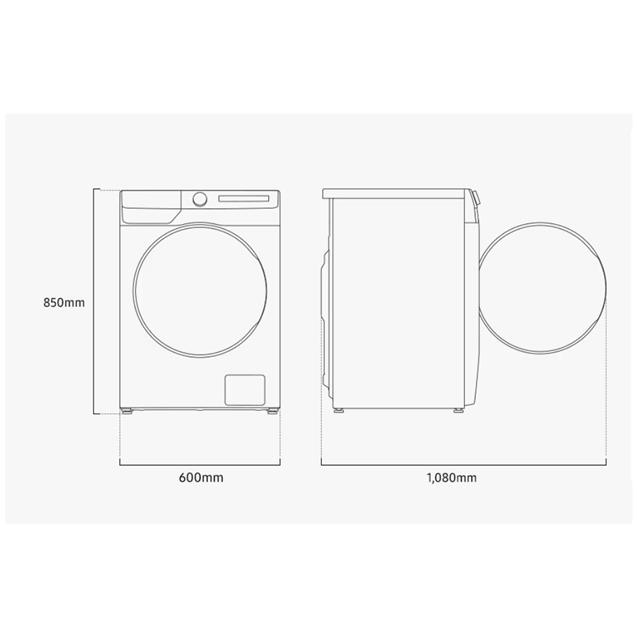 Lavasecarropas Digital Inverter Samsung Carga Frontal 11/7kg 1400 rpm inox wifi (WD11T504DBXUBG)