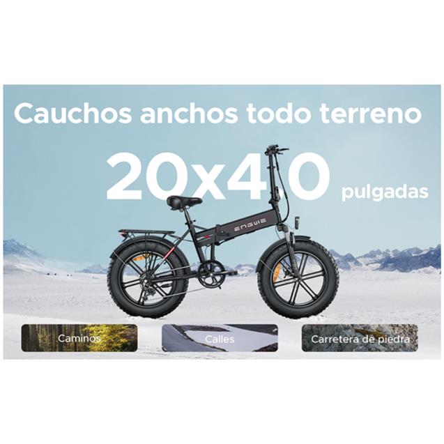 Bicicleta Engwe eléctrica EP-2 PRO Plegable Gris 120km Autonomía