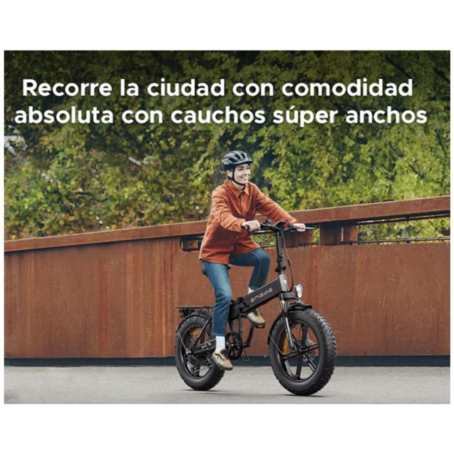 Bicicleta Engwe eléctrica EP-2 PRO Plegable Gris 120km Autonomía