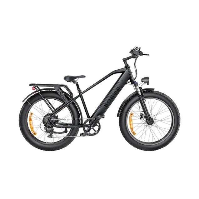 Bicicleta Engwe eléctrica E26 Negra 140km de autonomía Susp Delantera