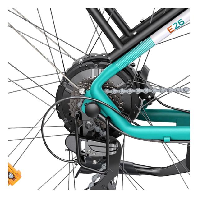 Bicicleta Engwe eléctrica E26 Negra 140km de autonomía Susp Delantera