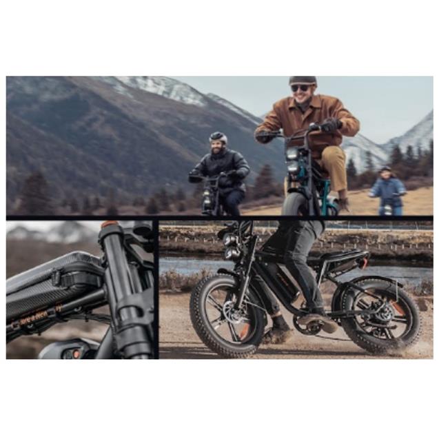 Bicicleta Engwe eléctrica M20 Negra Doble Batería y Suspensión