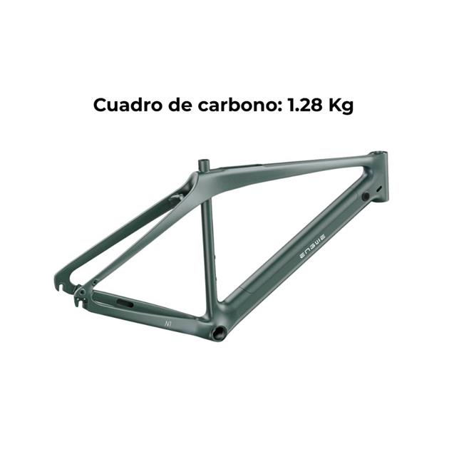Bicicleta Engwe eléctrica N1 AIR Verde Cuadro carbono 250w 100km de autonomía