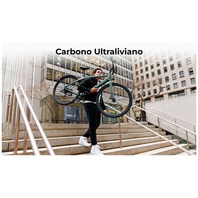 Bicicleta Engwe eléctrica N1 AIR Verde Cuadro carbono 250w 100km de autonomía