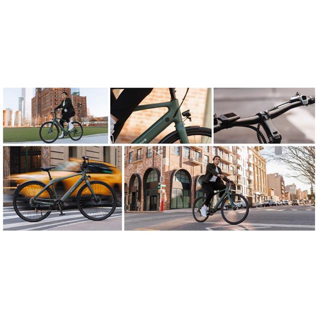 Bicicleta Engwe eléctrica N1 AIR Verde Cuadro carbono 250w 100km de autonomía