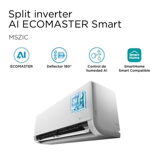 Split Inverter Midea 4500 Frío/Calor Smart IA Ecomaster (MSZIC-18H-N81F)
