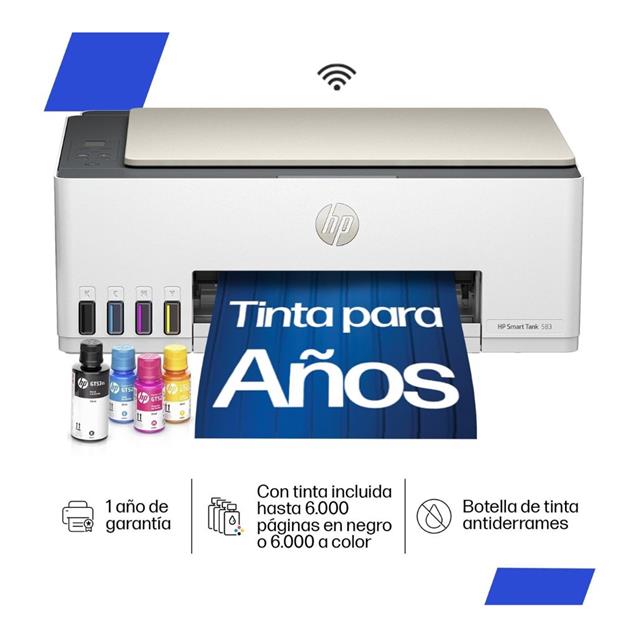 Impresora Hp Multifunción Smart Tank 583 (4a8d7a)