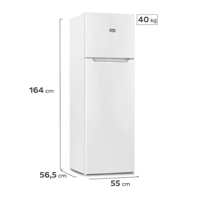Heladera Gafa con Freezer No Frost Blanca 257 L (HGF252B)