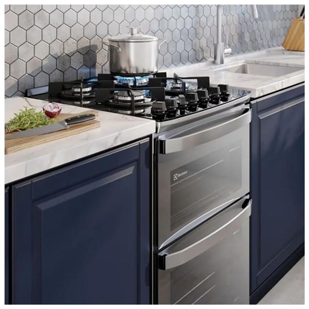 Cocina electrica/gas Electrolux Doble Horno 56cm Inox  (F4EDM)