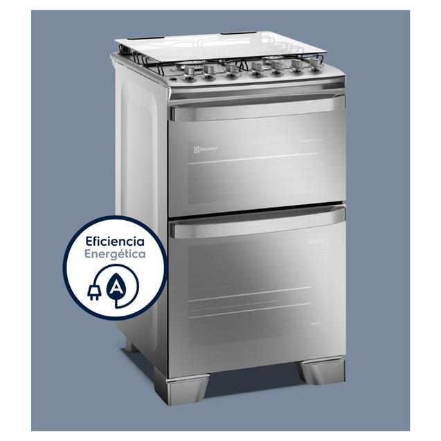 Cocina electrica/gas Electrolux Doble Horno 56cm Inox  (F4EDM)