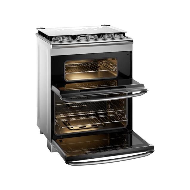 Cocina a Gas Electrolux Doble Horno Eléctrico/Gas 76 cm Inox  (F5EDM)