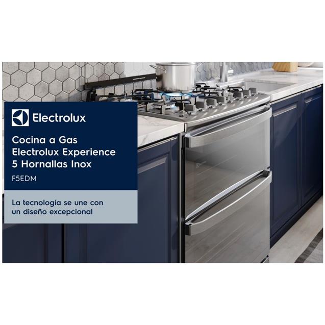 Cocina a Gas Electrolux Doble Horno Eléctrico/Gas 76 cm Inox  (F5EDM)