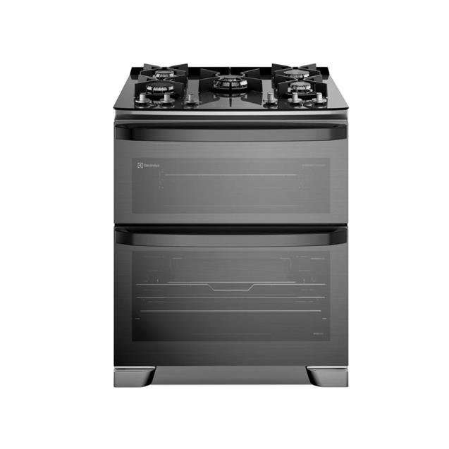Cocina a Gas Electrolux Doble Horno Eléctrico/Gas AirFry 76 cm Inox (F5EAD)