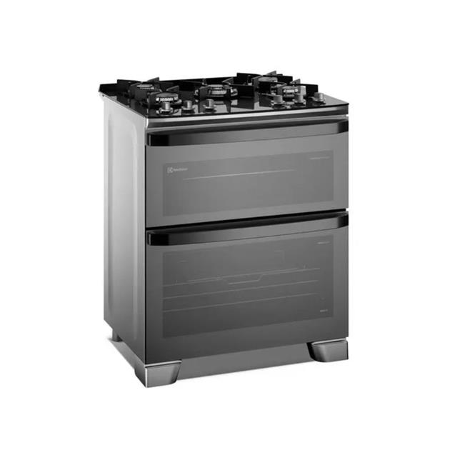 Cocina a Gas Electrolux Doble Horno Eléctrico/Gas AirFry 76 cm Inox (F5EAD)