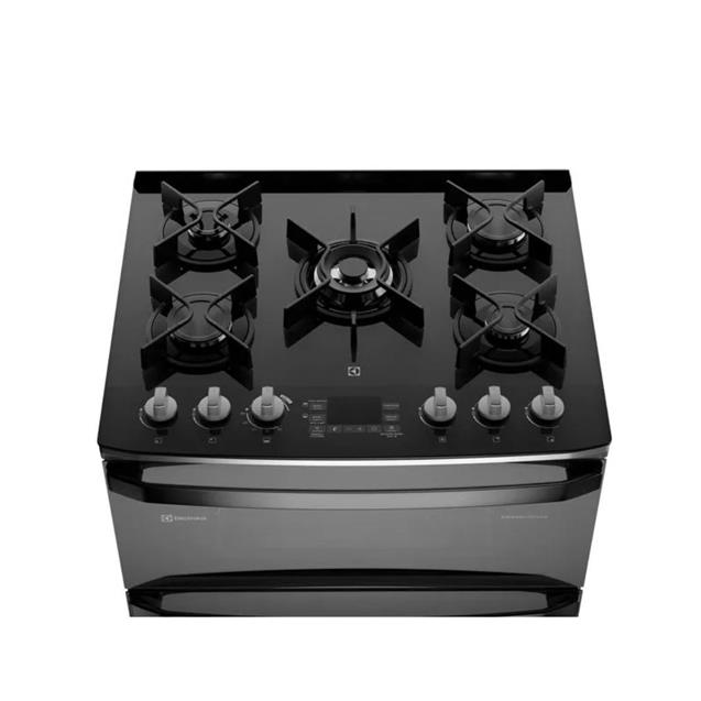 Cocina a Gas Electrolux Doble Horno Eléctrico/Gas AirFry 76 cm Inox (F5EAD)