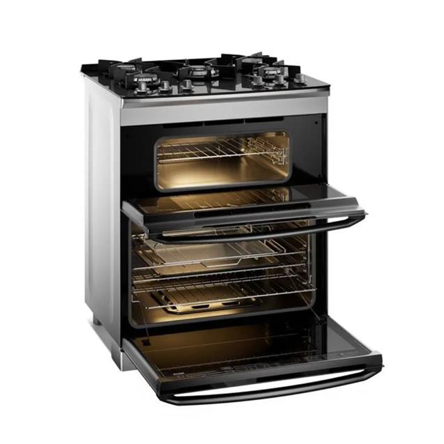 Cocina a Gas Electrolux Doble Horno Eléctrico/Gas AirFry 76 cm Inox (F5EAD)