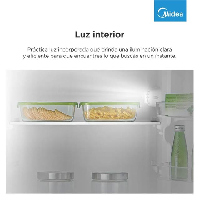 Heladera Top Mount Midea con Freezer Silver 240 L  (MDRT333)