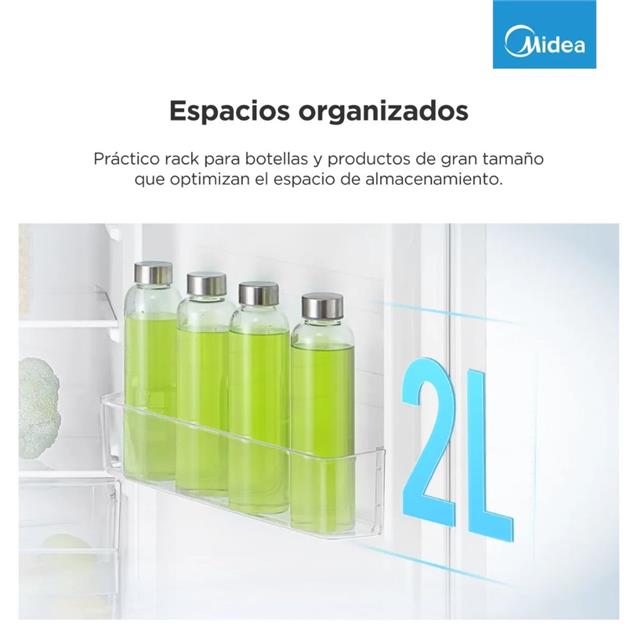 Heladera Top Mount Midea con Freezer Silver 240 L  (MDRT333)