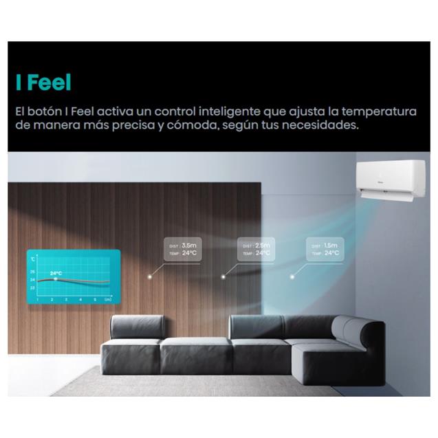 Split Inverter Hisense 3000 Frío/Calor (AS12UW4RLR)