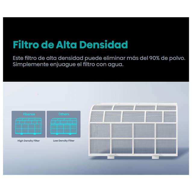 Split Inverter Hisense 3000 Frío/Calor (AS12UW4RLR)