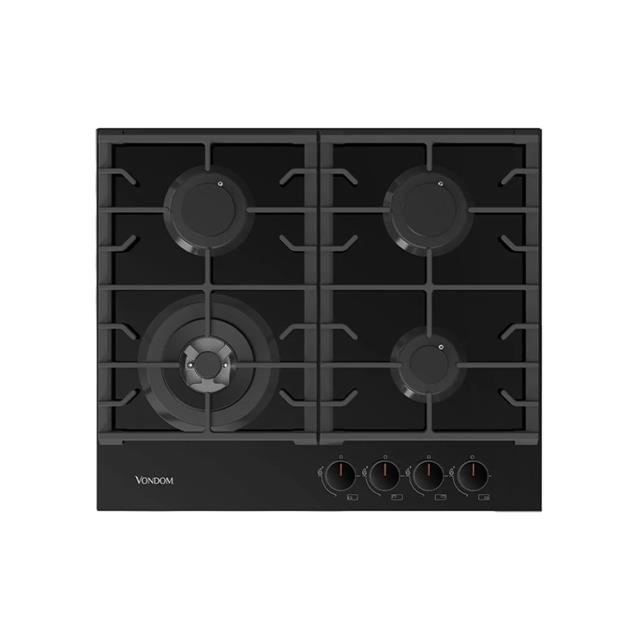 Anafe a Gas Vondom 60 Cm Vidrio Templado Negro (VAG60N4/ME)