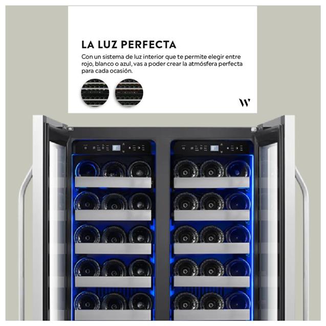 Vinoteca Winefroz Luxury Doble 42 Botellas Wifi Edition (WMN54D)
