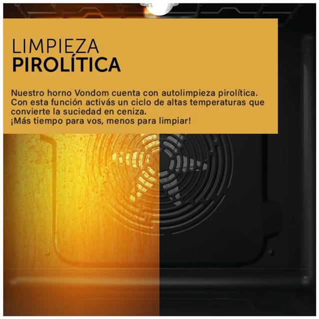 Horno Eléctrico Empotrable Vondom Pirolitico Air Fry WiFi 60 Cm  (TNC60HE-2)