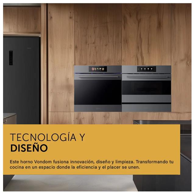 Horno Eléctrico Empotrable Vondom Pirolitico Air Fry WiFi 90 Cm  (TNC90HE-2)